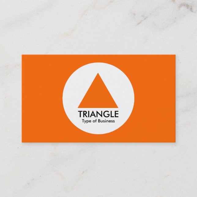 Cirkel - triangel - Orange Visitkort (Framsida)