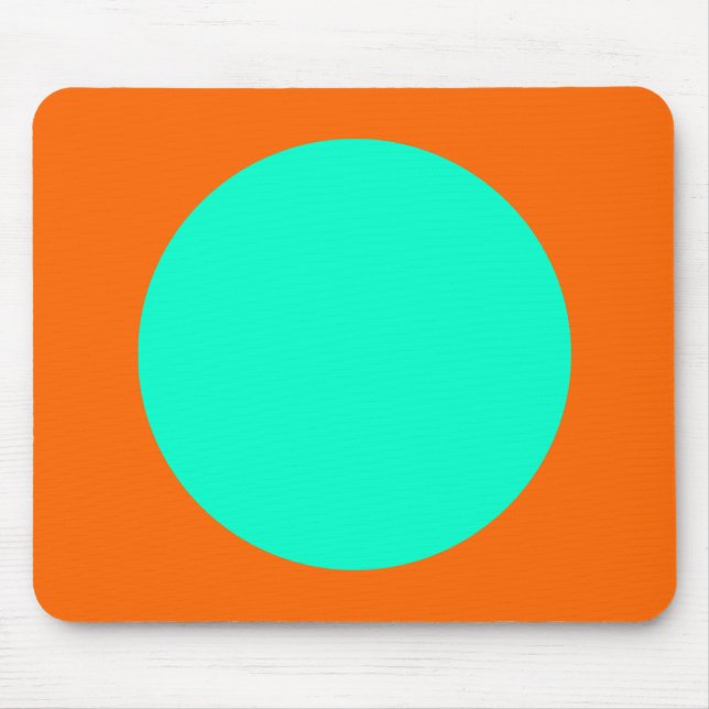 Cirkel - Turkos och Orange Musmatta (Framsidan)