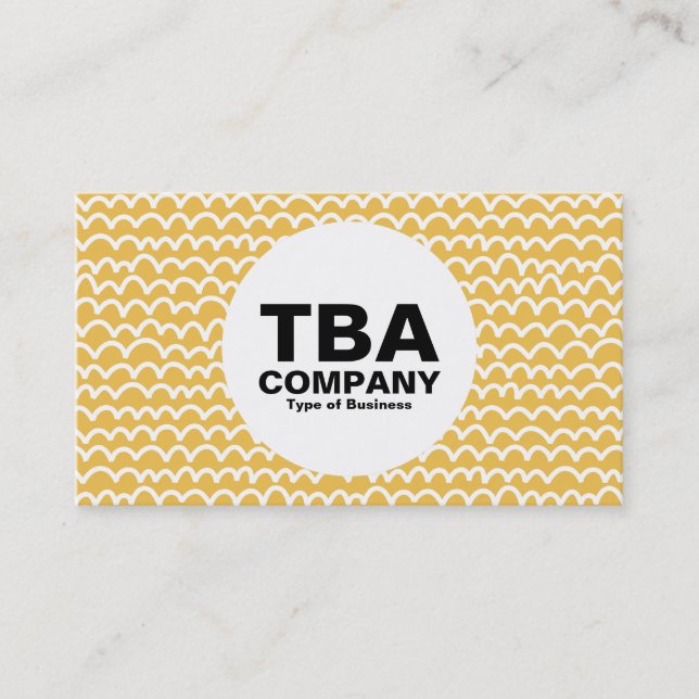 Cirkel - Vågigt - Vitt på Amber efc050 Visitkort (Framsida)