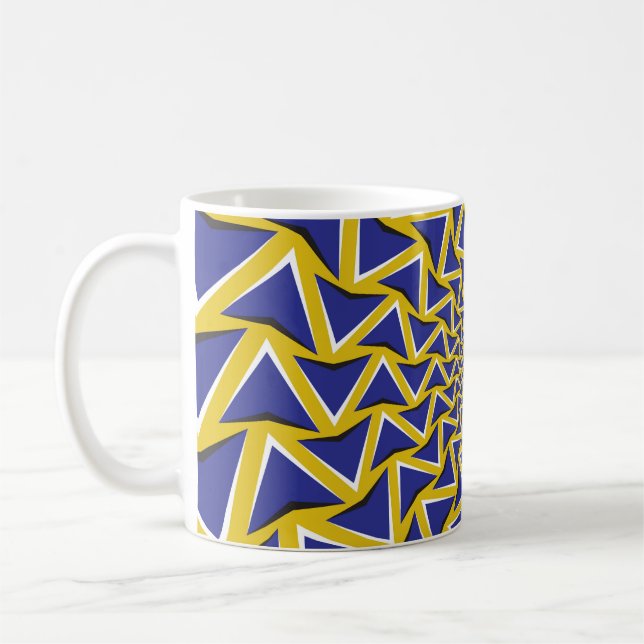Cirkelbakgrund för optisk Rörelse-Illusion Kaffemugg (Vänster)