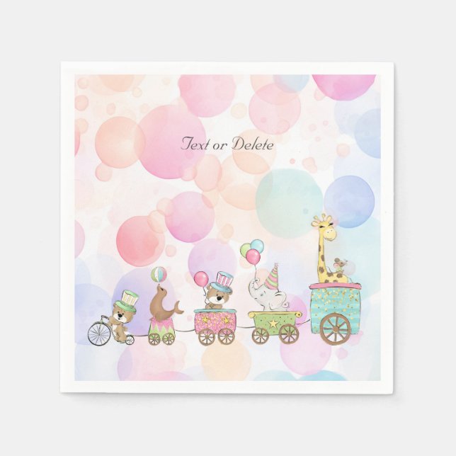 Cirkeldjur Servetter (Framsidan)