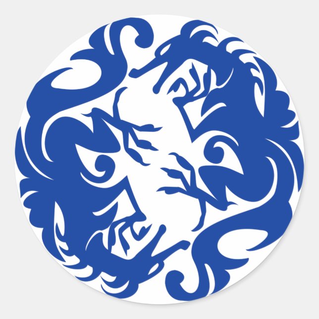 cirkeldragsmärken runt klistermärke (Framsida)