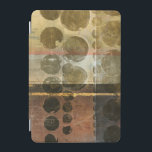 Cirkeldroppar av Grönt iPad Mini Skydd<br><div class="desc">Den här contemporaryn biet har cirkulära droplet-filer för grönt. En tunn guld kor genom arbetet. Beställ utskriften idag!</div>