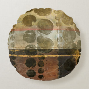 Cirkeldroppar av Grönt Rund Kudde