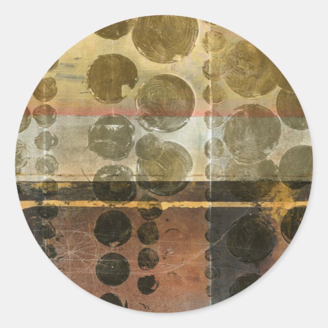 Cirkeldroppar av Grönt Runt Klistermärke (Framsida)