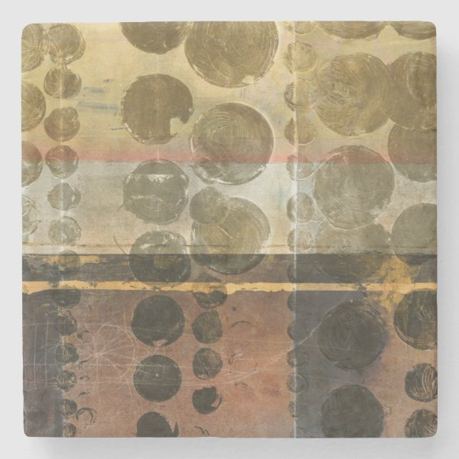 Cirkeldroppar av Grönt Underlägg Sten (Framsidan)