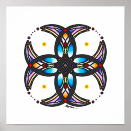 Cirkelformad utformning av slipat glas poster