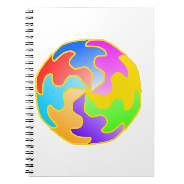 Cirkelformulär för abstrakt anteckningsbok (Framsidan)