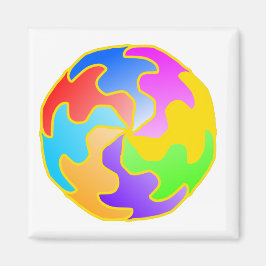 Cirkelformulär för abstrakt magnet