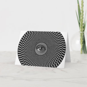 Cirkelgrafik med svart och vit Öga Kort