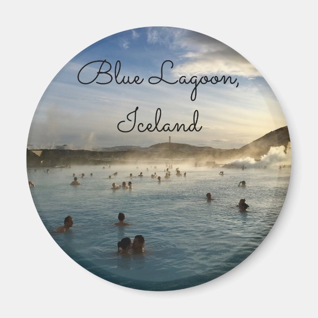 Cirkelmagnet Blue Lagoon-mall Magnet (Framsidan)