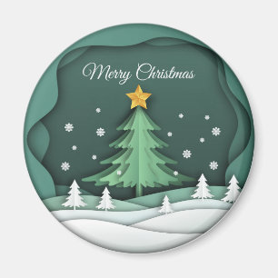 Cirkelmagnet "God jul" Magnet