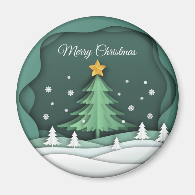 Cirkelmagnet "God jul" Magnet (Framsidan)