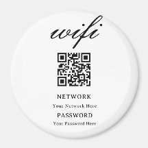 Cirkelmagnet | Modern Wifi-lösenord Nätverk