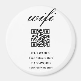 Cirkelmagnet | Modern Wifi-lösenord Nätverk Magnet