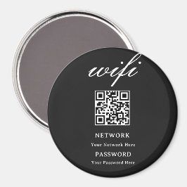Cirkelmagnet | Modern Wifi-lösenord Nätverk Magnet