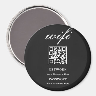Cirkelmagnet | Modern Wifi-lösenord Nätverk Magnet
