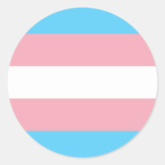 Cirkelmärke för transgent Pride Runt Klistermärke
