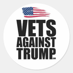 Cirkelmärke - veterinärer mot trump runt klistermärke