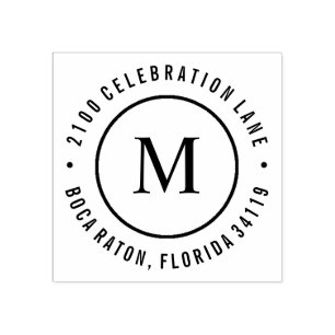 Cirkelmonogram Stämpel