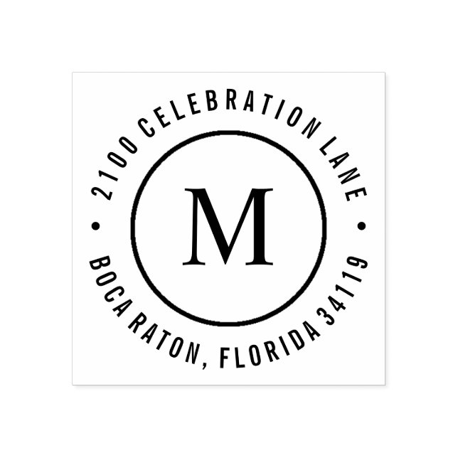 Cirkelmonogram Stämpel (Tryck)