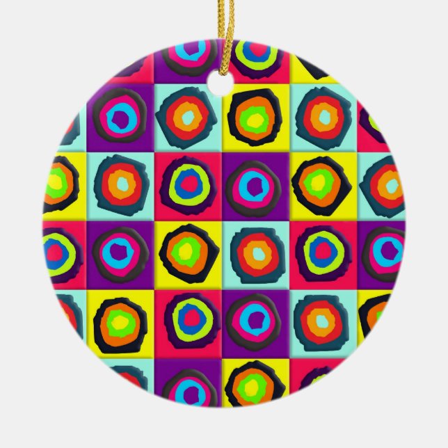 cirkelmönster julgransprydnad keramik (Framsidan)