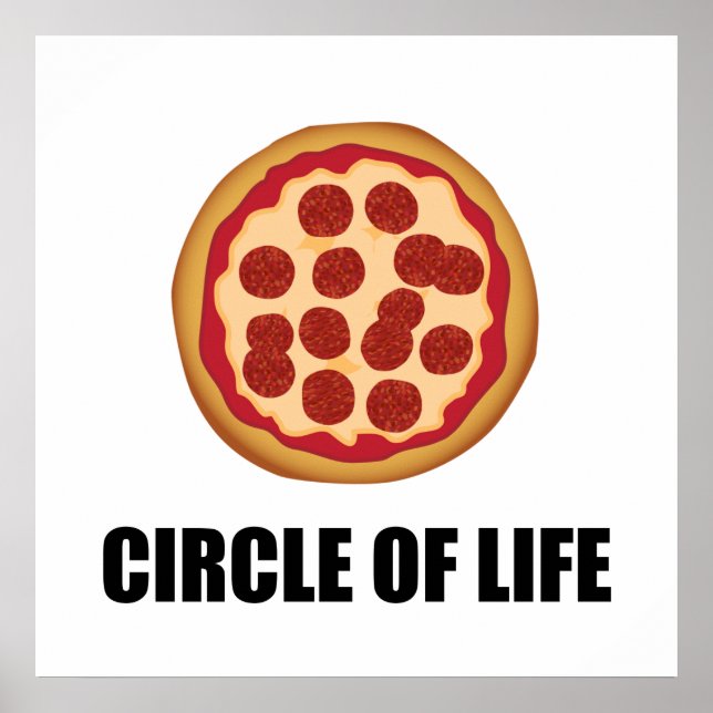 Cirkeln för Life Pizza Poster (Framsidan)