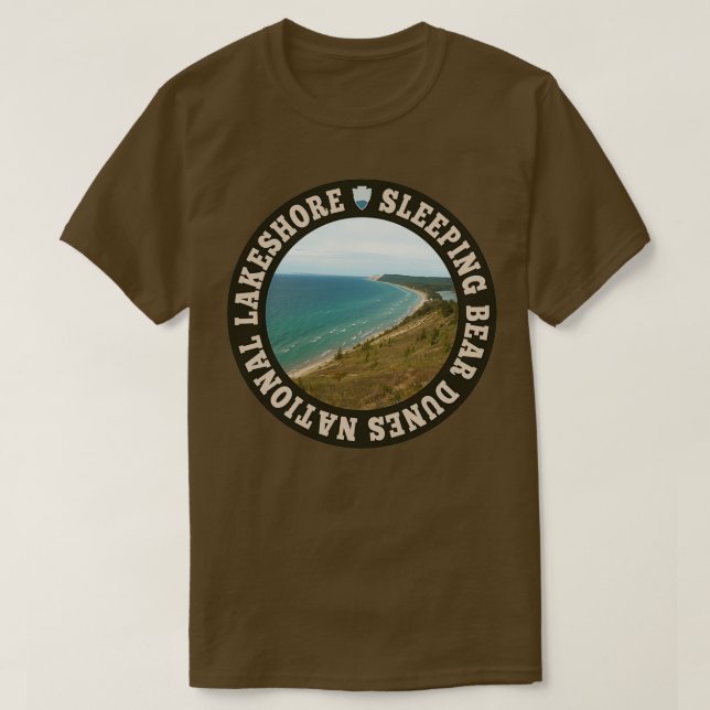 Cirkeln Lakeshore i Sleeping Bear Dunes National L T Shirt (Design framsida)
