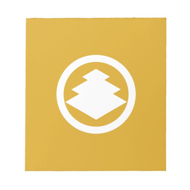 Cirkeln med tre nivåer romb symbol anteckningsblock (Framsida)