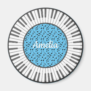 Cirkeln Piano Nycklar Design Magnet