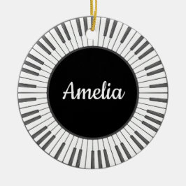 Cirkeln Piano Nycklar Design Ornament