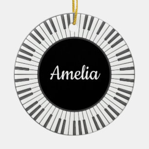 Cirkeln Piano Nycklar Design Ornament