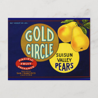 Cirkelpäron i guld vykort