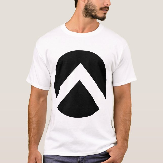 Cirkelpil med kil tee shirt (Framsida)