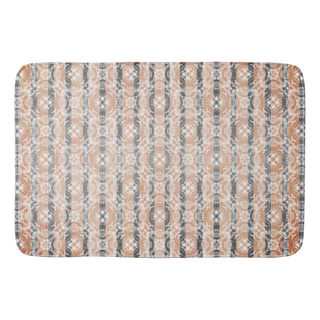 Cirkelplattor och Rand Mönster Badrumsmatta (Framsidan)