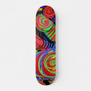 Cirkelskateboard Mönster Abstrakt Skateboard Bräda 19,5 Cm