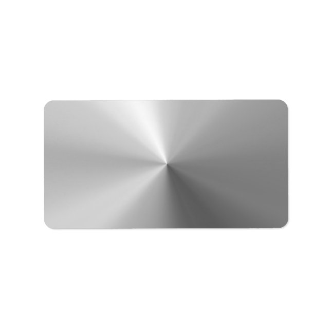 Cirkelt borstat aluminium texturerat adressetikett (Framsidan)