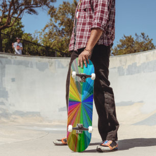 Cirkelt övertoningsregnbåge skateboard bräda 19,5 cm