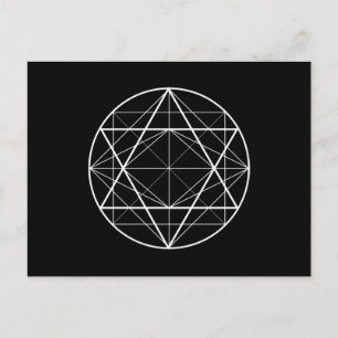 Cirkeltrianglar helig-geometri teckning vykort