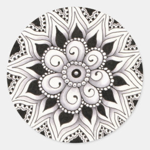 Cirkelvinkel tre runt klistermärke