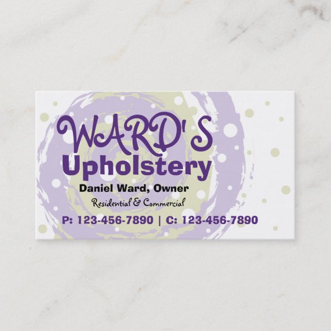 Cirkla 2 lilor för affärskort visitkort (Framsida)