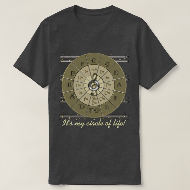 Cirkla av FifthsDeco guld T-shirt (Design framsida)