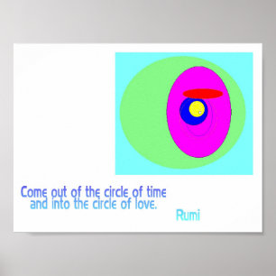 Cirkla av kärlek Rumi Poster