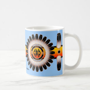 Cirkla av reflexion kaffemugg