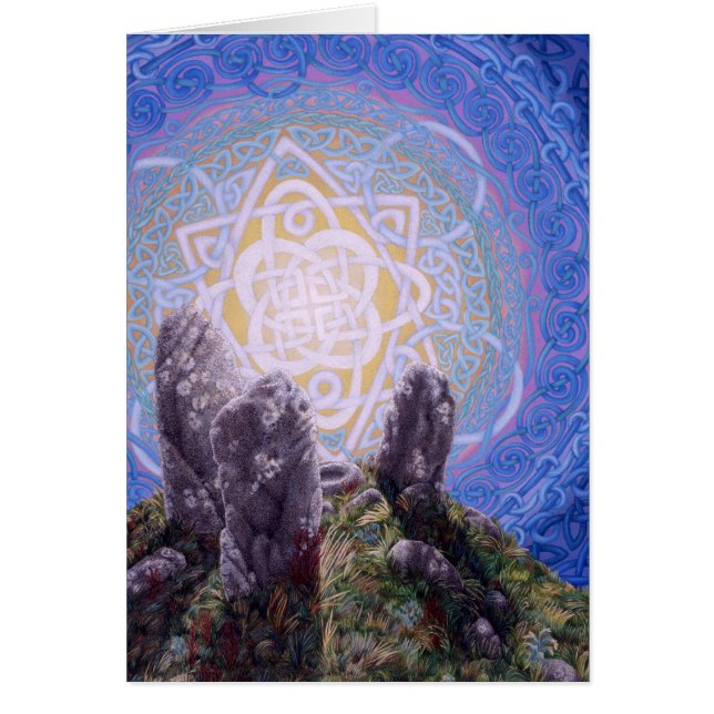 Cirkla av stenar, vid Darlene P. Coltrain Hälsningskort (Framsidan)