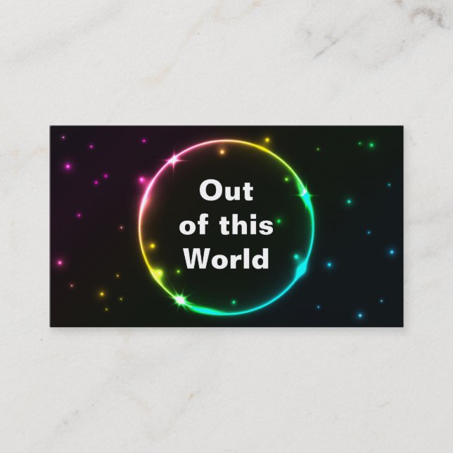 Cirkla belysning verkställer visitkorten visitkort (Framsida)