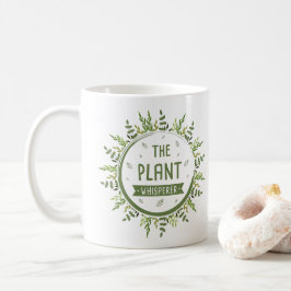 Cirkla blommalöv denHärliga växten Kaffemugg