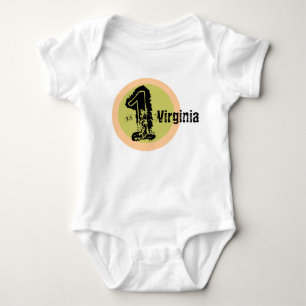 Cirkla den 1st födelsedagtshirten för namn och för tee