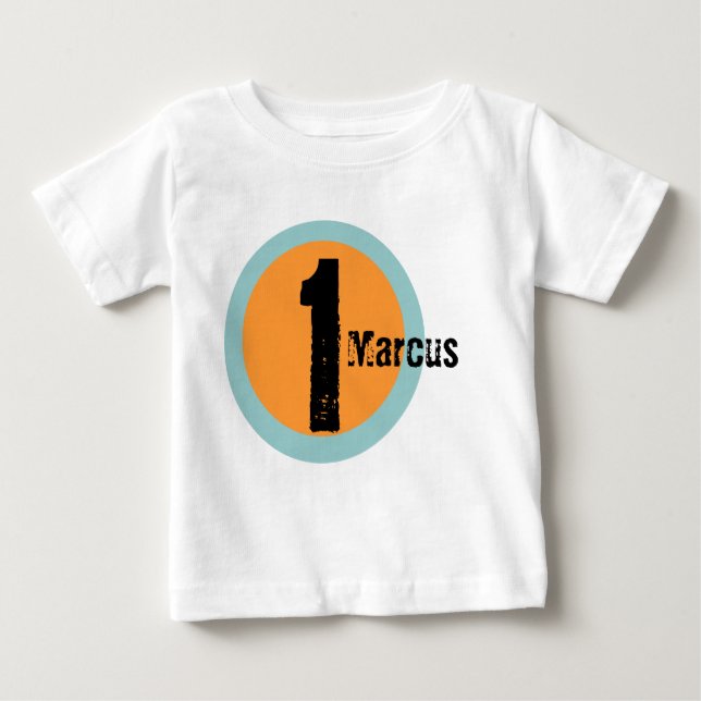 Cirkla den 1st födelsedagtshirten för namn och för tröja (Framsida)