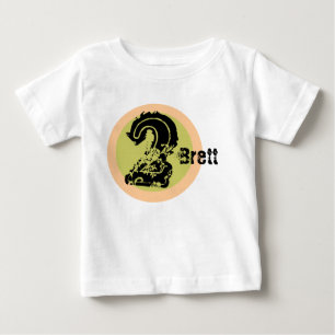 Cirkla den 2nd födelsedagtshirten för namn och f tee shirt